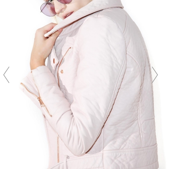 Pink vegan leather moto jacket XS IRON FIST CLOTHING - Picture 3 of 7